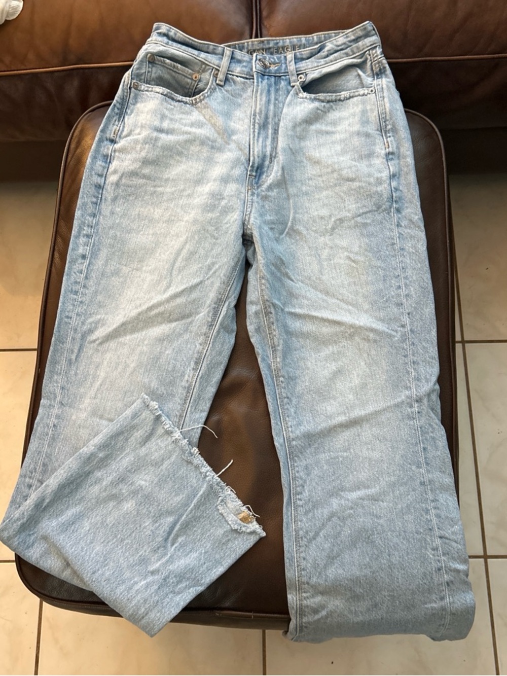 American Eagle Outfitters Light Blue Women's Straight Jeans